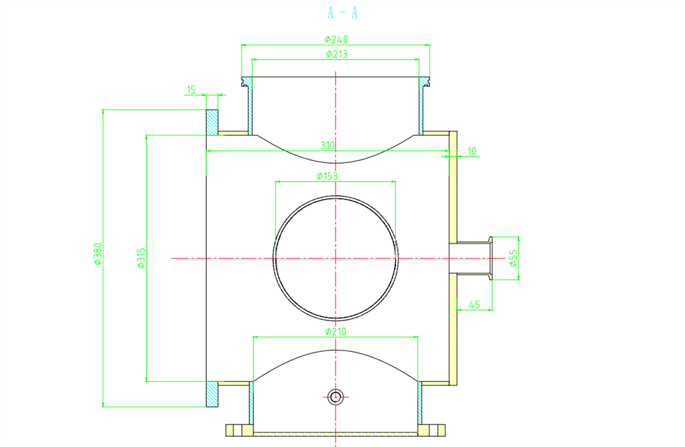 Vacuum Chamber (315 ID x 310L, mm ) with Rocker Arm for DIY Induction Melting / Casting - HVC-Cast