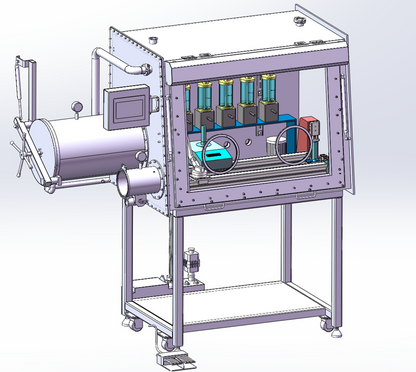 High Throughput 6-Channel Powder Dispenser w/ Bar-code Scanner up to 36 Composition - Bal-APD6-S36