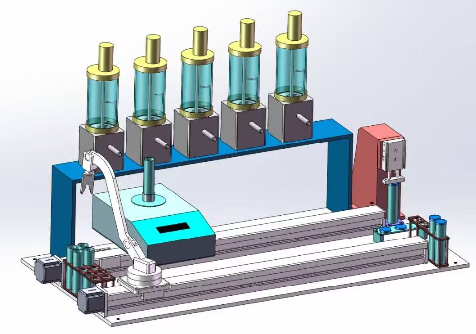 High Throughput 6-Channel Powder Dispenser w/ Bar-code Scanner up to 36 Composition - Bal-APD6-S36