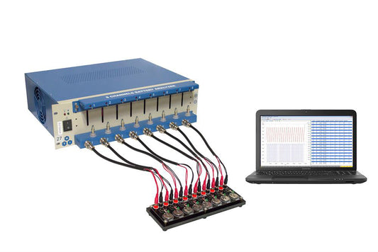 8 Channel Battery Analyzer (0.005 -1 mA, up to 5V) w/ Laptop Software & Optional WIFI Control