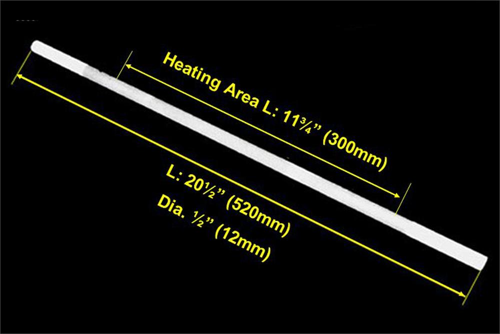 1500C SiC Electric Heating Elements (520mm L) - EQ-OTF1500-HEL-520