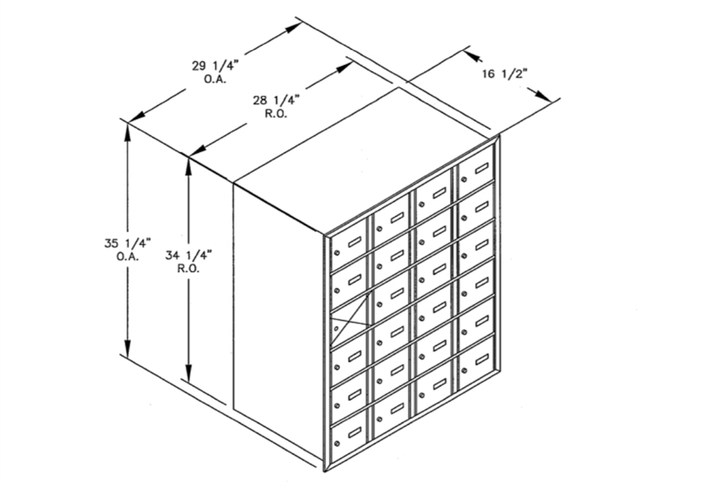 23 Chamber (Each of 6.5"W x 5.25"H x 15" D) Cabinet for Multi-battery Test - MSK-TE-24