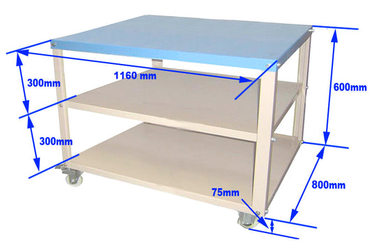 1160 x 800 mm Heavy Duty Mobile Cart - EQ-FM-Cart-128