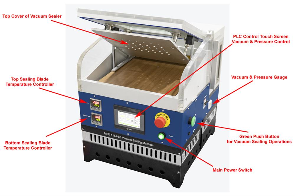 Multi Functional Vacuum Sealer For Pouch Cell ( 340x340x12mm) - MSK-115A-LS