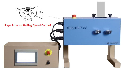 200°C Vertical Hot Rolling Press ( 4") w/ Asynchronous Rolling Speed & Pressure Display- MSK-HRP-22