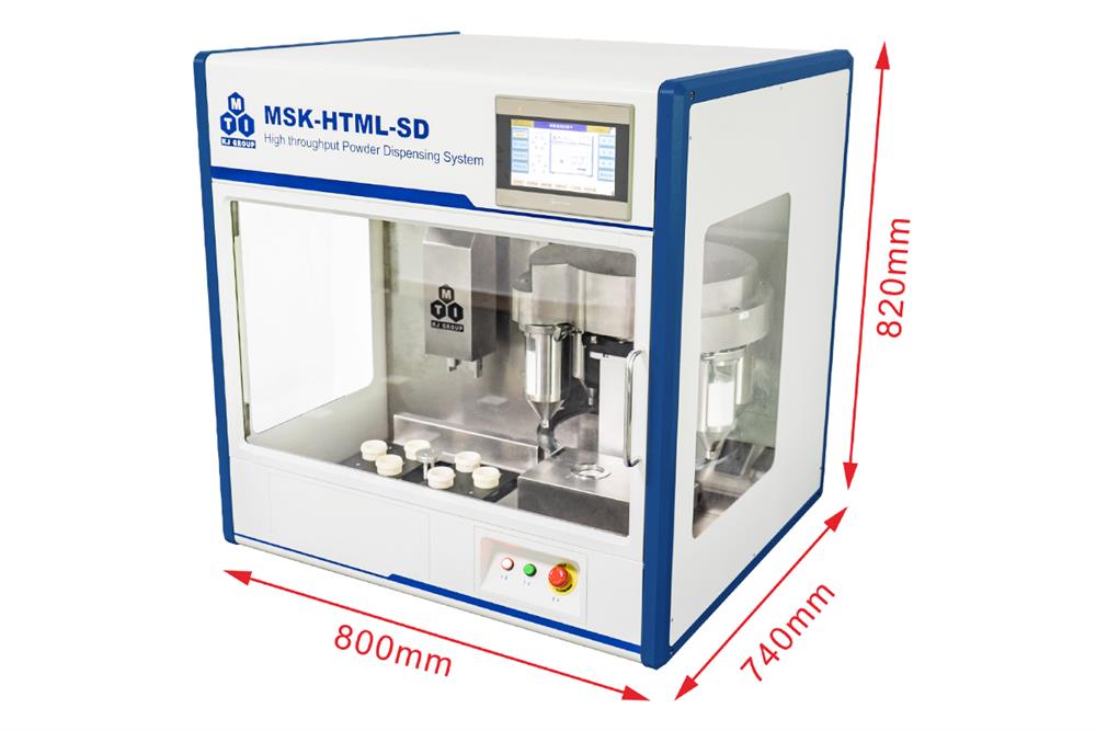 5-Channel Solid Powder Dispenser with Precision Scale for High Throughput Preparation - MSK-HTML-SD