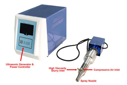 Ultrasonic Spray Nozzle (20 KHz 3.5 KW) for High Viscosity Slurry Spray Pyrolysis - MSK-SP-HVS