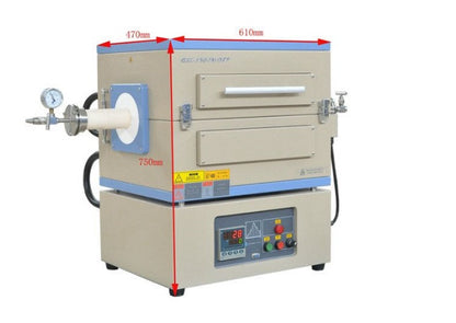 1500C Split Tube Furnace with Vacuum Flanges & Available for 2"or 3" Alumina Tube - OTF1500X