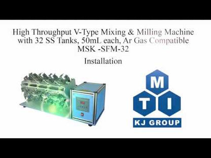 High Throughput V-Type Mixing Machine with 32 SS Tanks ( 50 ml each, Ar Gas Compatible) - MSK-SFM-32