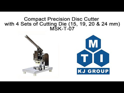 Compact Precision Disc Cutter with 4 Sets of Cutting Die (15, 19, 20 & 24 mm)-MSK-T-07