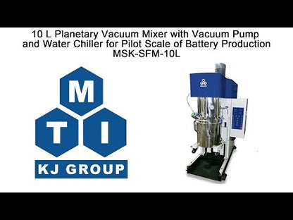 20 L Planetary Vacuum Mixer with Vacuum Pump and Water Chiller - MSK-SFM-20L