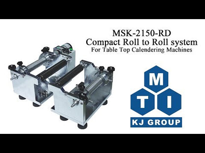 4T Max. and 6" Width Gap-Control Cold Rolling Press with Digital Pressure Display & R2R Option (Ar Glovebox Compatible) - MSK-2150-PD