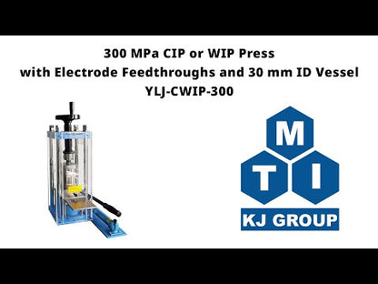 300 MPa CIP or WIP Press with Electrode Feedthroughs and 30 mm ID Vessel - YLJ-CWIP-300