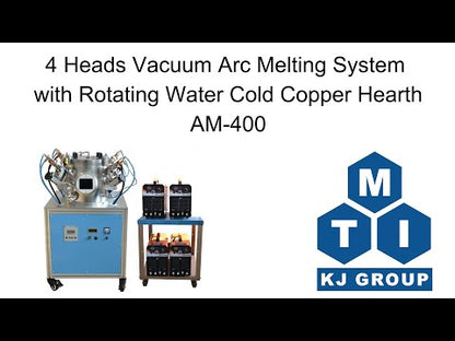 4 Heads Vacuum Arc Melting System with Rotating Water Cold Copper Hearth - AM-400