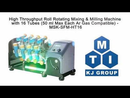 High Throughput Roll Rotating Mixing Machine w/ 16 Tubes - MSK-SFM-HT16