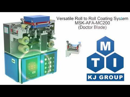 Small Roll to Roll Coater w/ Optional Coating: Blade, Slot Die, Micro Gravure & Laminating - MSK-AFA-MC200-LD