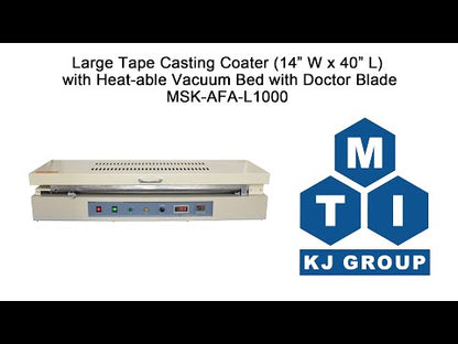 350 mm Width Tape Casting Sheet Coater (14Wx40L) w/ 120°C Vac. Bed & Doctor Blade-MSK-AFA-L1000