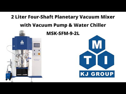 2 Liter Four-Shaft (Two Dispersing, Two Stirring) Planetary Vacuum Mixer with Vacuum Pump & Water Chiller-MSK-SFM-9-2L