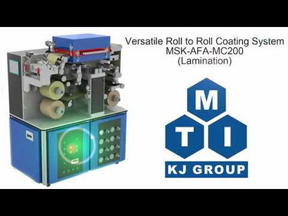 Small Roll to Roll Coater w/ Optional Coating: Blade, Slot Die, Micro Gravure & Laminating - MSK-AFA-MC200-LD