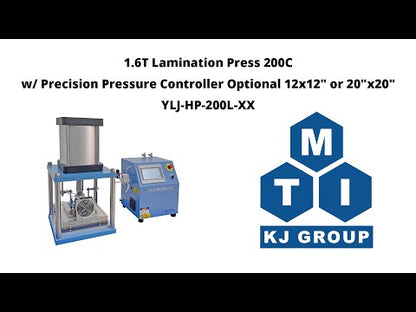 1.6T Lamination Press 200C w/ Precision Pressure Controller Optional 12x12" or 20"x20" - YLJ-HP-200L