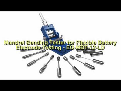 Mandrel Bending Tester with 12 Size Cylinders for Flexible Battery Electrode Testing -MBT-12-LD