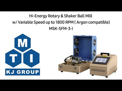 Programmable 1500 RPM Ultra Hi-Energy Ball Mill (Argon compatible) - MSK-SFM-3-F