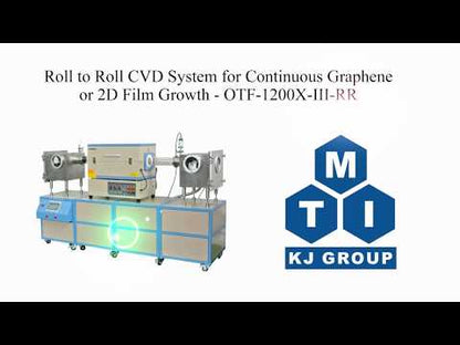 Roll to Roll CVD System for Continuous 2D Film Growth of Sheet or Wire Annealing- OTF-1200X-III-RR