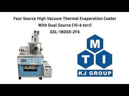 Four Source High Vacuum Thermal Evaporation Coater With Dual Source10-6 torr - GSL-1800X-ZF4