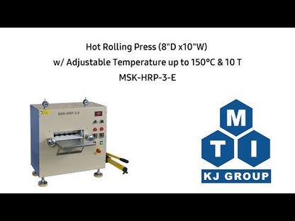 10 T Max. Pressure adjustable Cold Rolling Press (10"W x 8"D ) with Optional Hydraulic Pump - MSK-HRP-3-C