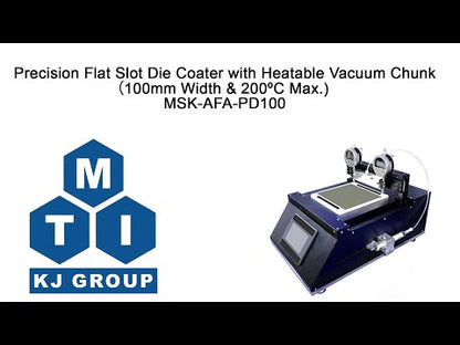 Precision Slot Die Sheet Coater w/ Heating Vacuum Chuck & Syringe Pump (4" Width & 120°C Max.) - MSK-AFA-PD100