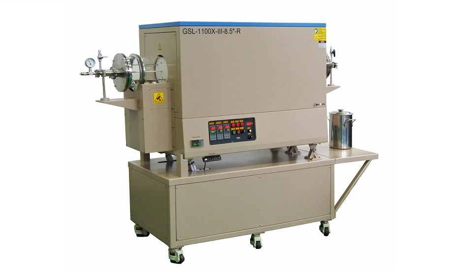 900°C Max Rotary Tube Furnace with 8" ID 310S Alloy Tube & Optional Heating Zones - OTF-900X-8-R