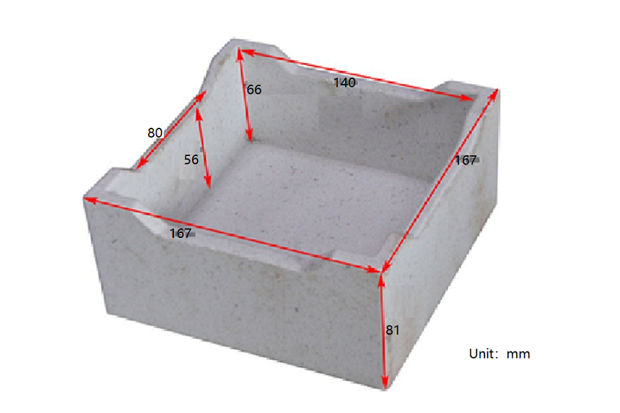 Alumina Saggar 140x140x66 mm ( 1.2L ) - EQ-CA-14146