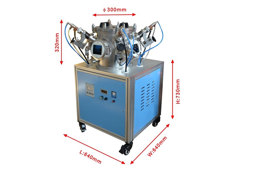 4 Heads Vacuum Arc Melting System with Rotating Water Cold Copper Hearth - AM-400