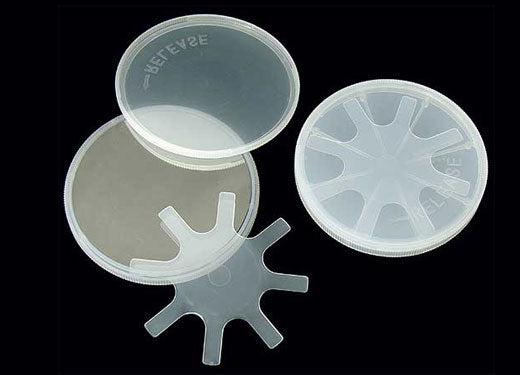 4" Diameter Single Wafer Carrier Box - including Container, Cover & Spring - 10 set/pck - SP5-S4