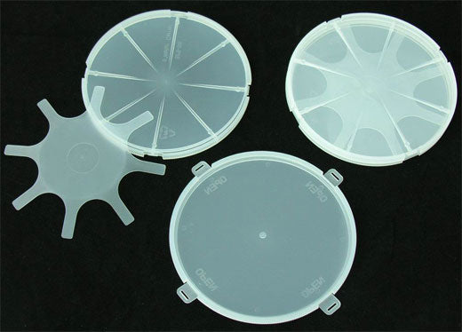 6" Diameter Single Wafer Carrier Box - including Container, Cover & Spring - 4 sets/pck - SP5-S6