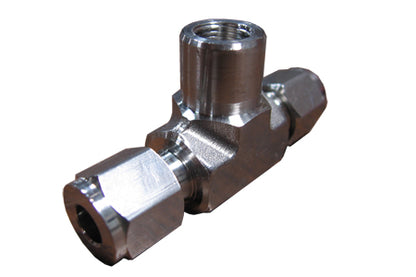 Tee Type with Two 1/4'' Tube Fittings - EQ-TVF-1/4