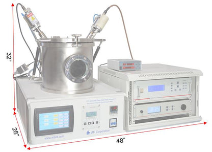 Plasma Sputtering Coater in Glovebox with 3 Sputtering Heads and RF/DC Power Supplies - VTC-600-3HD-GB