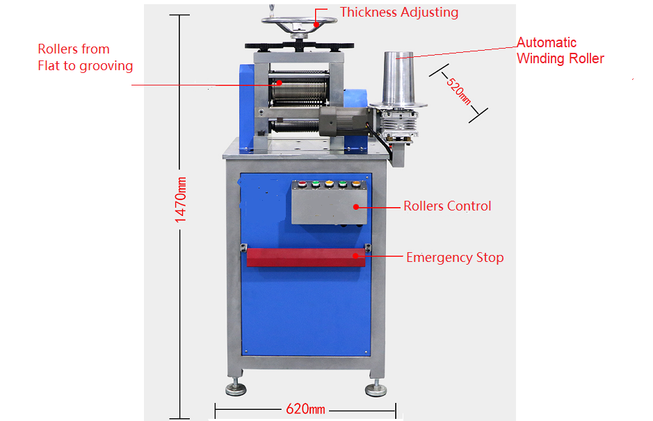 5.5 KW Wire Pressing Machine with Winding Roller For Metallic Wire from 10mm to 1 mm - YLJ-1220-W