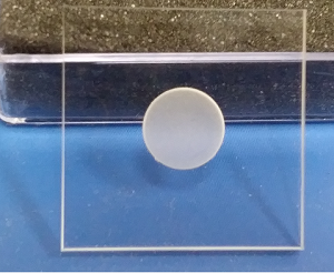 Zero Diffraction Plate for XRD sample: 30 x 30 x 2.5 mm with Cavity 5mm Dia. x 0.2 mm, 2sp, SiO2 Crystal