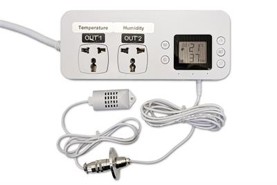 Humidity & Temperature Monitor with Detachable Probe and KF-25 feedthrough - EQ-RH-606B