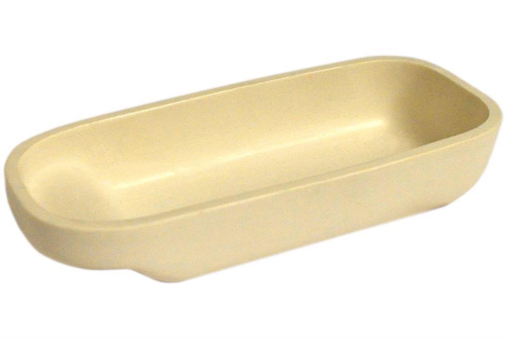 Zirconia Crucible: High Purity 100 x 42 x 18 mm Combustion Boat with 4000F working Temperature - EQ-CZ-L100W40H18