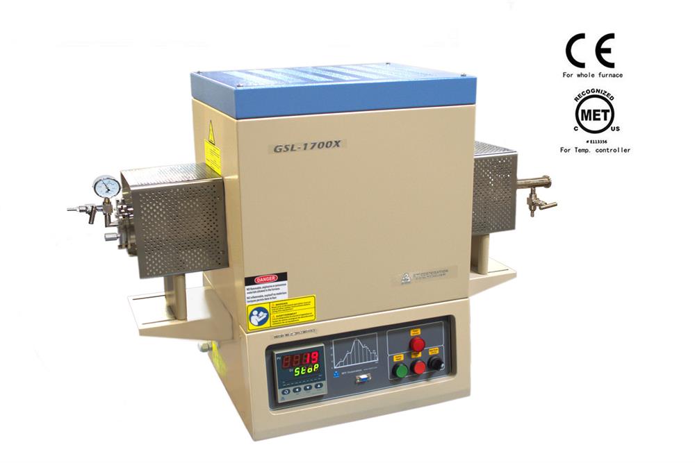 1700°C Compact Vacuum* and Atmosphere Tube Furnace (60mm OD) with Complete Accessories - GSL-1700X-S60