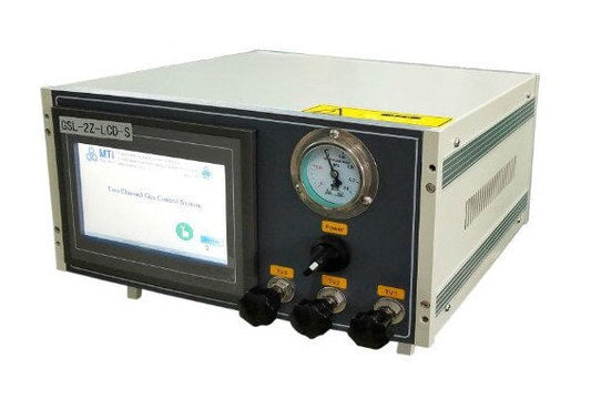 Compact 2 Channel MFC Gas Delivery System with PLC Touch Panel Control- GSL-2Z-LCD-S