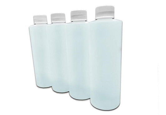 HDPE Cylinder Bottles - 8oz (Pack of 4) - HDPE-8-LD