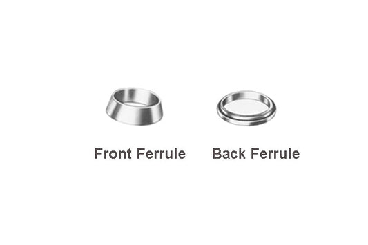 316 SS Ferrule Set (1 Front Ferrule/1 Back Ferrule) , MTI-316SS-SET