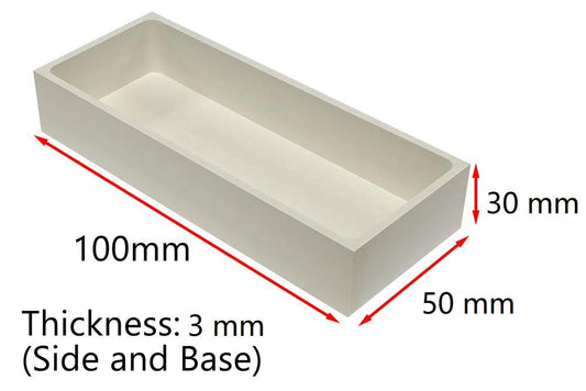 MgO Boat 100 L x 50W x 30 H mm - CMg100L50W30H