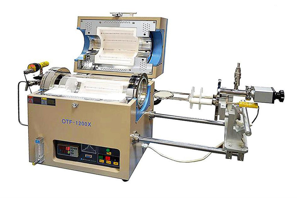 Compact Atmosphere Controlled RTP Furnace with 4" ID Quartz Tube up to 1100°C - OTF-1200X-4-RTP