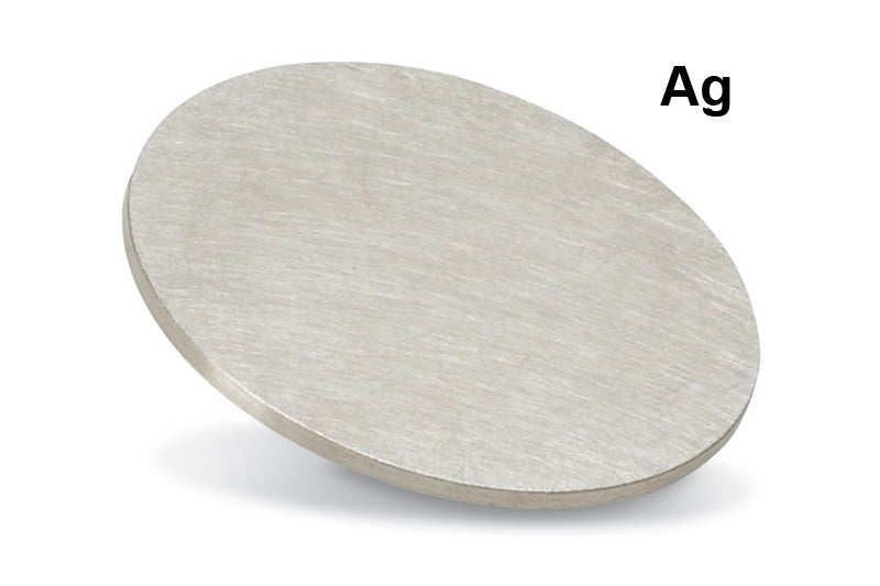 High purity silver (Ag) target, 57mm dia.x 0.5mm 4N -EQ-TGT-AG
