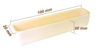 Alumina Crucibles: High Purity 100 x 20 x 20 mm Mini Combustion Boat - EQ-CA-L100W20H20