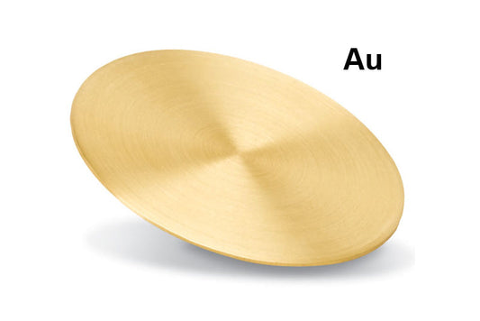 High purity gold (Au) target, 2" dia.x 0.12mm 4N -EQ-TGT-AU-2